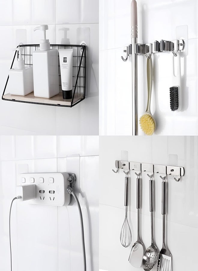 Oblivion Hooks for Wall Heavy Items 5 Pcs - Multipurpose Nail Hook, ABS Plastic & Stainless Steel Strong Adhesive - Reusable No Drill Wall Hanging - Waterproof Kitchen Accessories Hang Item for Home - Image 4